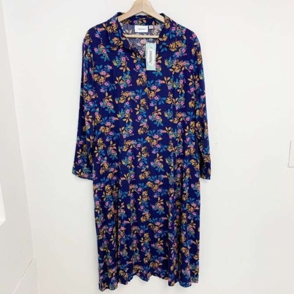 National Since 1952 button down floral dress Sz PXL XL petite NWT